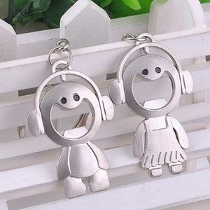 Couples Keychain bottle openers